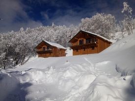 chalets  au Lioran le 9 janvier