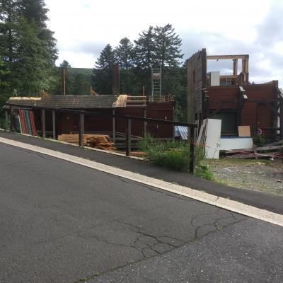 28 juillet démontage chalets du haut