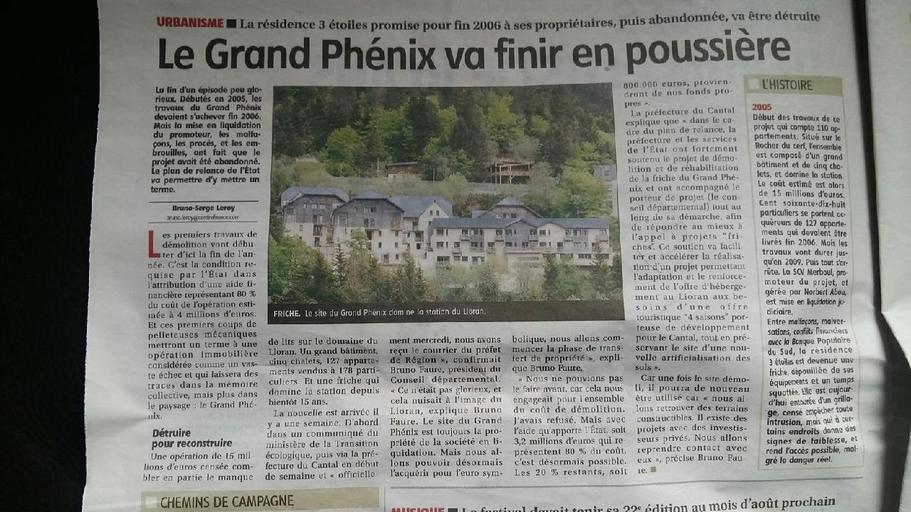 Fin programmée du grand phénix