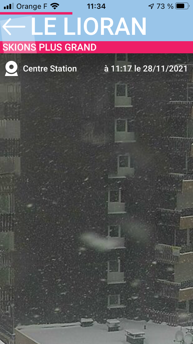 28 nov averse de neige flocons visibles sur Sumène