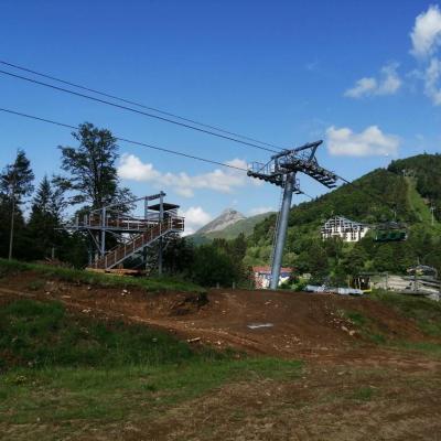 Tyrolienne 5 juin gare arrivée